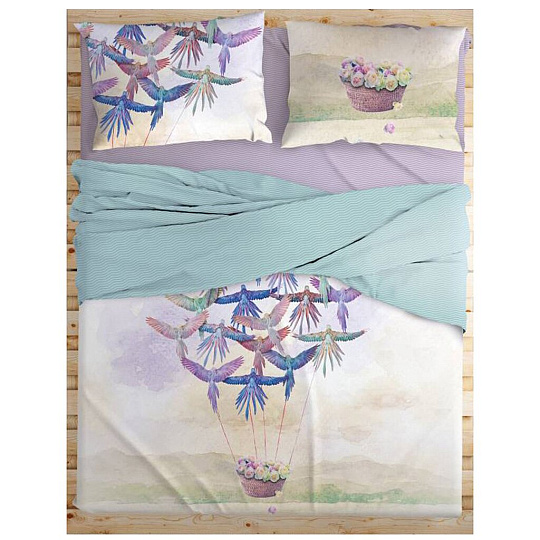 Постельное белье Love Me евро перкаль (простыня 220х240 см, 2 наволочки 50х70 см, 2 наволочки 70х70 см, пододеяльник 200х220 см) 20006+8284/1+8284/2 01 711031