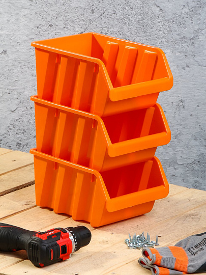 Ящик для метизов, 24.5х17х12.5 см, пластик, Bartex, набор 3 шт