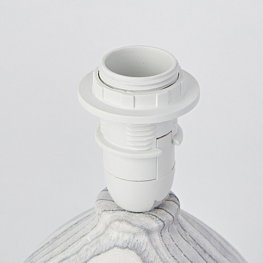 Светильник настольный E14, 60 Вт, серый, абажур бежевый, Лючия, Белое дерево 600, 00000030482