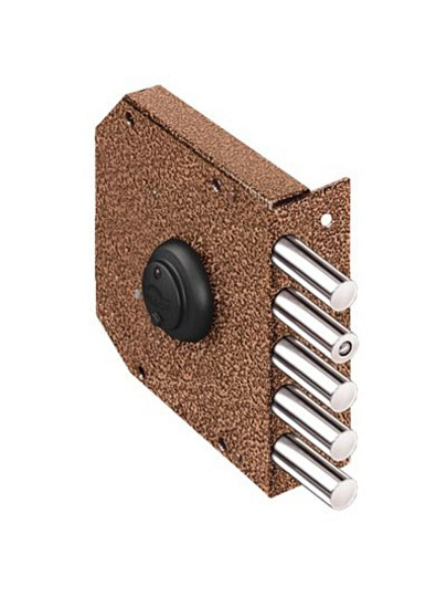 Замок накладной дверной, Эльбор, Бальзат 1.05.53.5.5, 5254, 5 риг.б/о, тяжелый, сувальдный, 5 ключей, антик медь