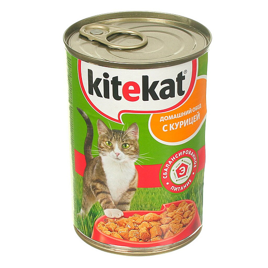 Корм д/жив.Китекат 410г консервы курица (6530)