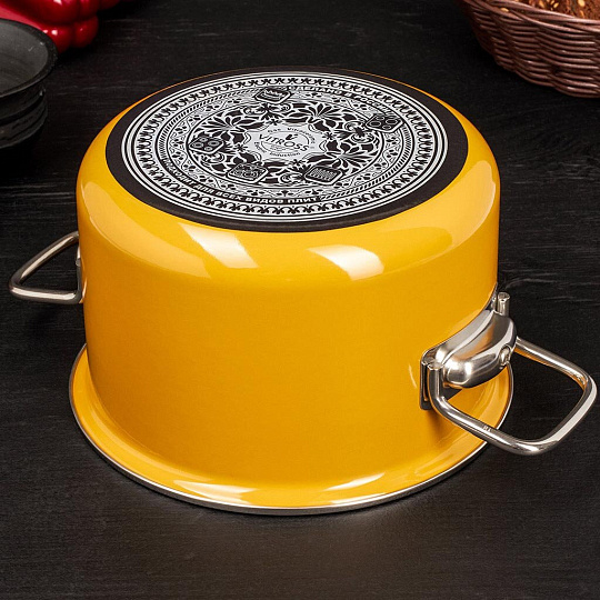 Кастрюля эмалированная Vitross Mustard 9SD185S горчица, 3 л