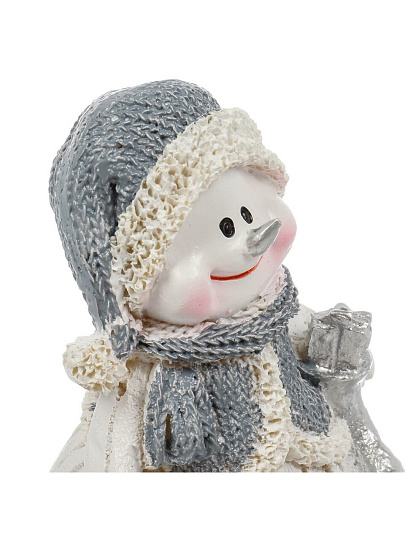 Фигурка декоративная полистоун, Снеговичок, 5х4х8.5 см, A020236