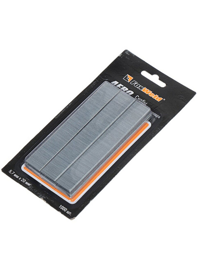 Скобы для пневмостеплера, 5.7х20 мм, 1000 шт, FoxWeld, Aero, 5757