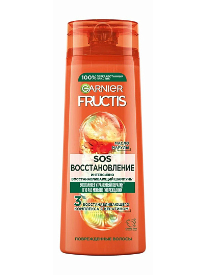 Шампунь Fructis, SOS Восстановление, для сухих и поврежденных волос, 400 мл