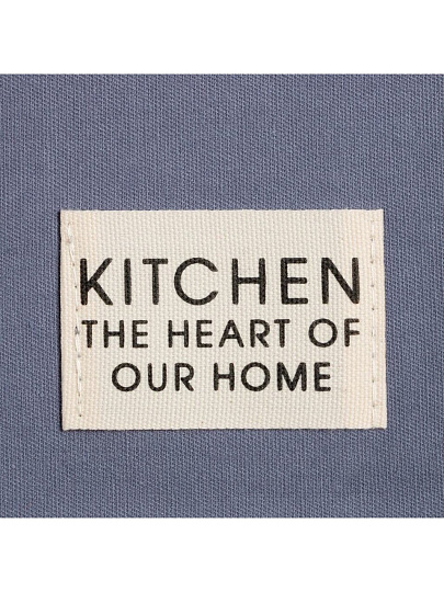 Полотенце кухонное 40х73 см, 100% хлопок, саржа, Этель, Kitchen, синее, Россия