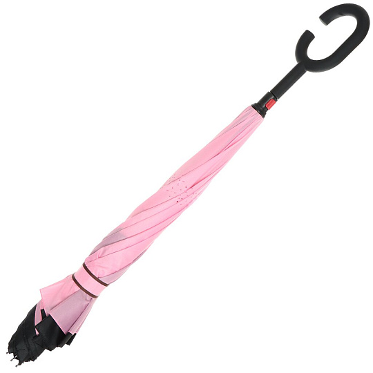 Зонт для женщин, механический, трость, 8 спиц, 75 см, RainDrops, зонт-наоборот, однотонный, в ассортименте, 40215