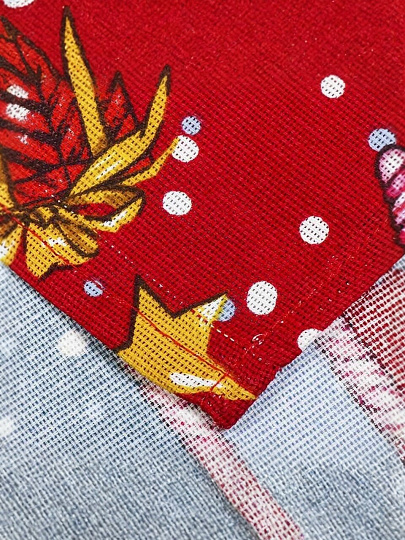 Полотенце кухонное 40х75 см, 100% хлопок, рогожка, Подарок БМ, красное, Россия