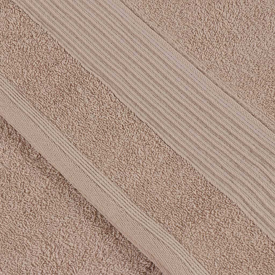 Полотенце банное 50х90 см, 100% хлопок, 460 г/м2, Эфир, Bella Carine, бежевое, Турция, FT-1-50-0127