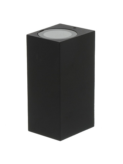 Светильник фасадный General Lighting Systems, GWL-2MR16-GU10-S-IP65, 50 Вт, GU10, на 2 лампочки, IP65, 8х15 см, 2 лампы, IP65, квадратный, черный, 661120
