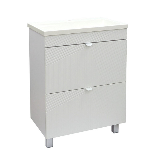 Тумба TOPPUS GOFFRE MUAR 60 белый soft touch под умывальник Art 60
