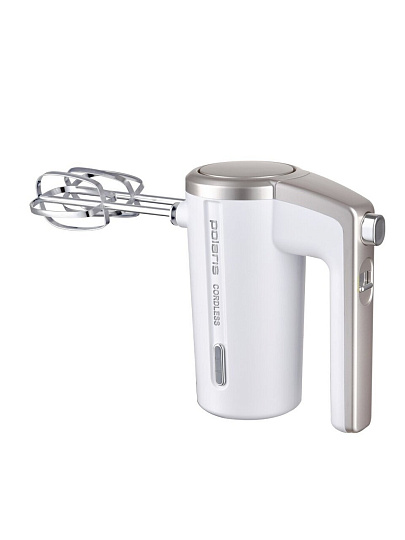 Миксер ручной, Polaris, PHM 2024 CordLess, 200 Вт, 3 скорости, белый
