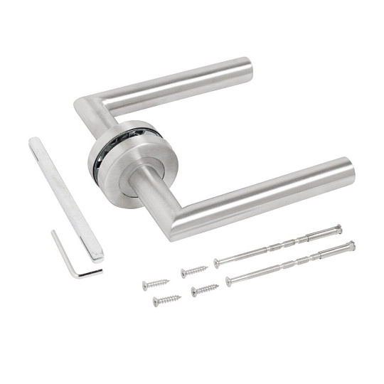 Ручка дверная Стандарт, 0201 SS (35-70) INOX, 14 869, нержавеющая сталь