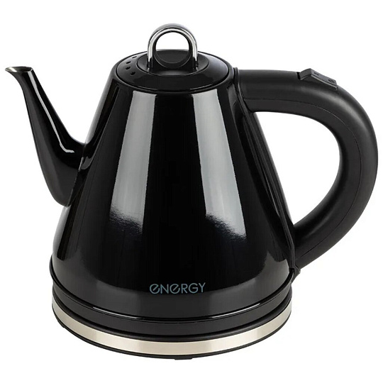 Чайник электрический Energy, E-263, черный, 1.2 л, 950 Вт, скрытый нагревательный элемент, нержавеющая сталь