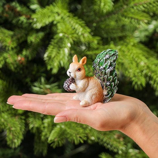 Фигурка декоративная полистоун, Белка, 7х4х7 см, Y4-9792