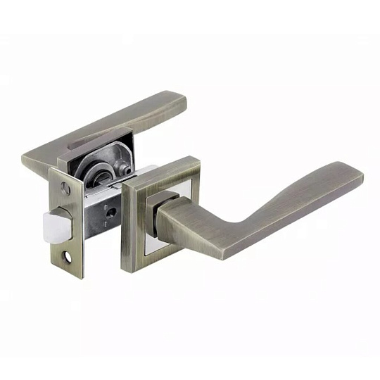 Комплект для двери Фабрика Замков, FZ SET 21L 100 AB 5/10, 115071, ручка в комплекте, античная бронза