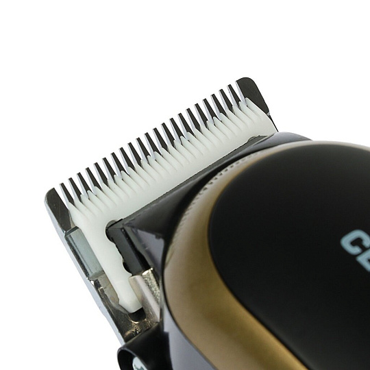 Машинка для стрижки Centek, CT-2125, сетевая, 10 Вт, черно-золотая, керамические ножи, шнур 2.4 м