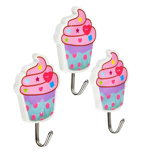 Крючок самоклеящийся, 3 шт, в ассортименте, Веселый Роджер, Идиллия Азбука, 440-345, блистер