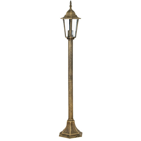 Светильник-столб 1м улично-садовый 230В 60/100Ватт, бронза, 6101-1 С28
