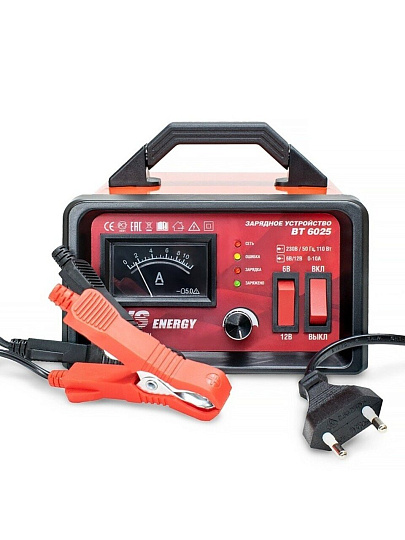 Зарядное устройство AVS, BT-6025(10A) 6/12V, для автомобильного аккумулятора, 43722