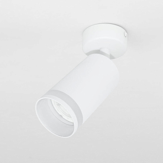 Светильник на основании General Lighting Systems, Башня, 50 Вт, GU10, на 1 лампочку, IP20, d5.5х10 см, боковое рассеивание, Спот, белый, 661815