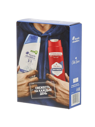 Набор подарочный для мужчин, Head & Shoulders, Основной уход 2в1, шампунь 200 мл + гель для душа Old Spice 250 мл