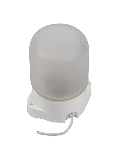 Светильник для бани, General Lighting Systems, GCF-SNP-60-E27-IP65-W,4377, 60 Вт, E27, на 1 лампочку, IP65, НПБ-400, КСС-002, 230В, пластик, белый, 437783