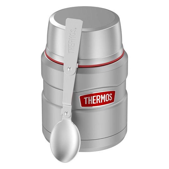 Термос для еды, нержавеющая сталь, 0.47 л, широкая горловина, Thermos, SK3000RCMS, колба нержавеющая сталь, с ложкой, 373731