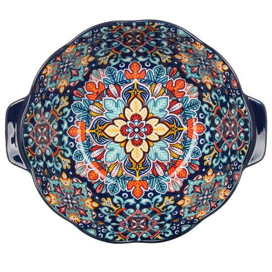 Салатник керамика, 1.2 л, 24х20 см, Самарканд, Y4-9757, синий