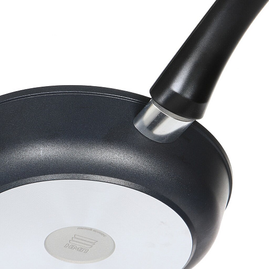 Сковорода алюминий, 24 см, антипригарное покрытие, Нева Металл Посуда, Домашняя, съемная ручка, 7424