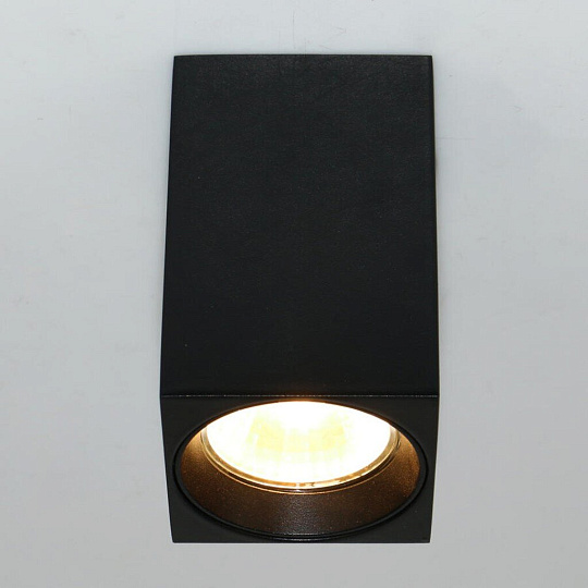Светильник накладной General Lighting Systems, Прямоугольник, 50 Вт, GU10, на 1 лампочку, IP20, d6х6х10 см, Спот, черный, 661845