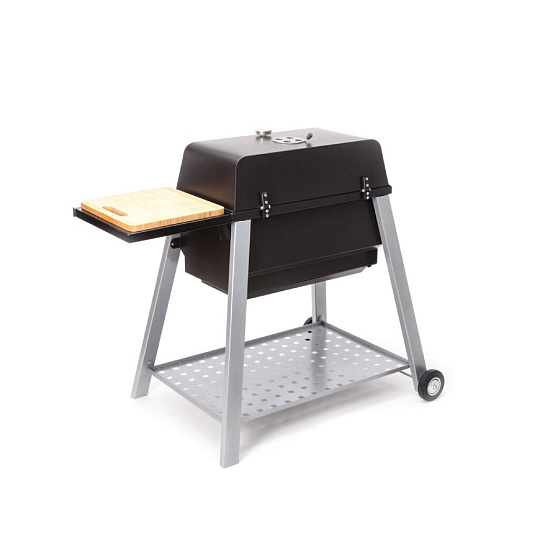 Гриль угольный 700х400 мм, 1.5 мм, разборный, с крышкой, съемная полка, 3 уровня регулировки, 2 термостенки, Forester, Скворчер, BQ-704