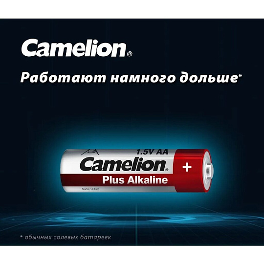 Батарейка Camelion, АА (LR6, 15A), Plus Alkaline, щелочная, 1.5 В, блистер, 4+2 шт, 15308