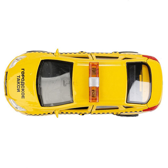 Машина Технопарк, Ford Focus такси, 12 см, инерционная, открывающие двери и багажник, SB-16-45-T-WB, в ассортименте