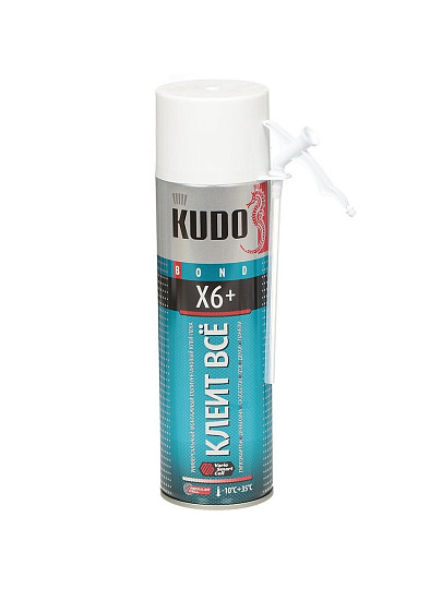 Пена-клей KUDO, X6+, 650 мл, всесезонная, KUPH06B6UAU
