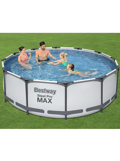 Бассейн каркасный Bestway, 366х100 см, Steel Pro Max, 56418BW, фильтр-насос, лестница, 9150 л, картридж