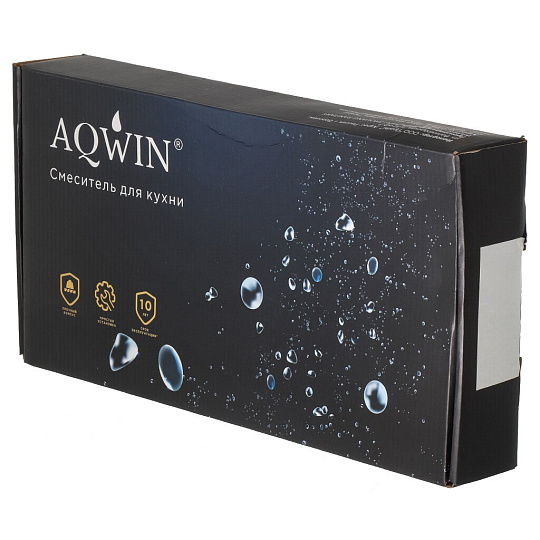 Смеситель для кухни, Aqwin, гибкий излив, с кран-буксой, хром, A5871-7