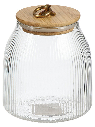 Банка для сып продуктов, стекло, 1 л, с крыш, Даллас, Daniks, Y4-11010