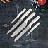 Набор ножей 6 предметов, нержавеющая сталь, рукоятка пластик, с подставкой, пластик, Daniks, Латте, YW-A383 - фото 8