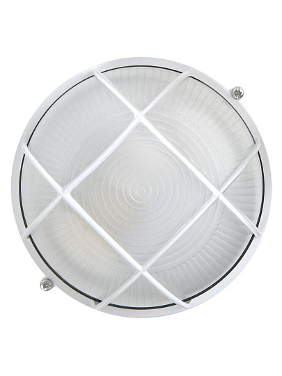 Светильник под лампу General Lighting Systems, ЖКХ 1302 НБП/НПП, 60 Вт, E27, на 1 лампочку, IP65, 19х17.6х8.2 см, с решеткой, белый, GCF-O-E27-60-IP65