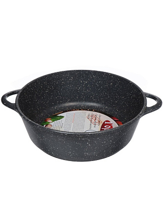 Жаровня алюминий, 28 см, 4 л, антипригарное покрытие, Горница, Гранит, ж7028аг