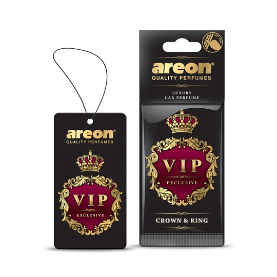 Ароматизатор в машину подвесной, сухой, Areon, "VIP" - Crown & Ring, 704-VIP-07
