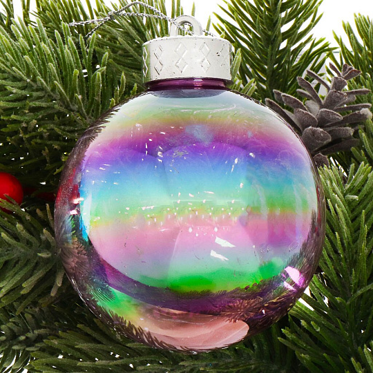 Набор елочных украшений 3 шт, лаванда, 8 см, SYQDPET- 0123009