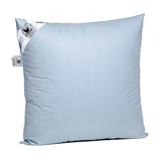 Подушка 68 х 68 см, перо + пух птичий, Бриз, чехол 100% хлопок, кант, упругая, Belashoff, ПБР - 1