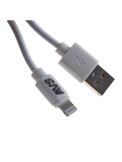 Кабель USB, AVS, IP-51, Apple Lightning, 1 м, белый, A78041S