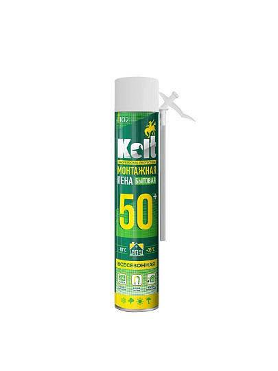 Пена монтажная Kolt, бытовая, 50 л, 1 л, 750 г, всесезонная