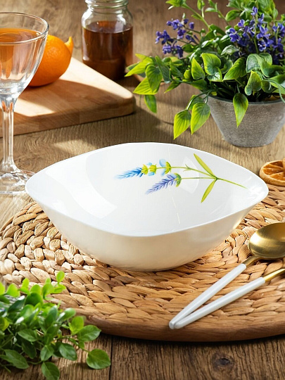 Салатник стеклокерамика, квадратный, 20х6.5 см, 1.2 л, Манифик, Daniks, FFW-90/ 220302