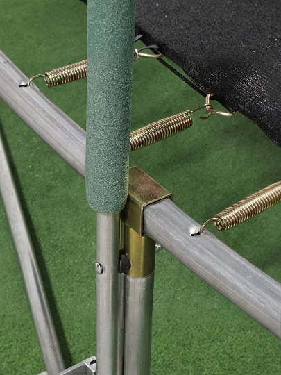 Батут 366х366х260 см, с защитной сеткой 180 см и лестницей, 150 кг, FJ-12FT-2