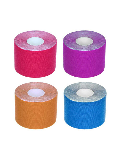 Тейп-лента 500х5 см, хлопок, самоклеящаяся, кинезиол, в ассортименте, SilaPro, 138-009