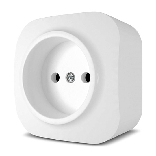 Розетка открытой установки, 1 гнездо, без заземления, белая, Quel, Flos, 4202-0130-00104